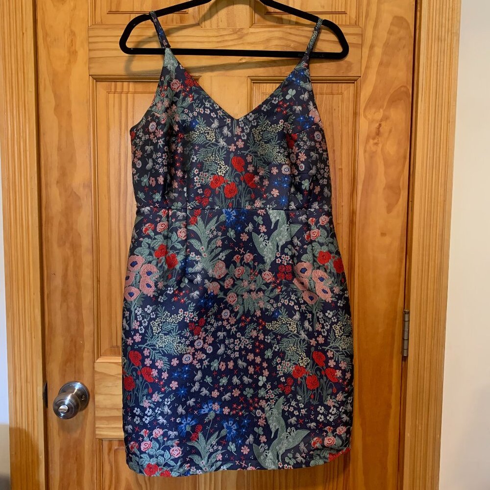 Frank and Oak Jacquard Woven Floral Dress Medium / Large